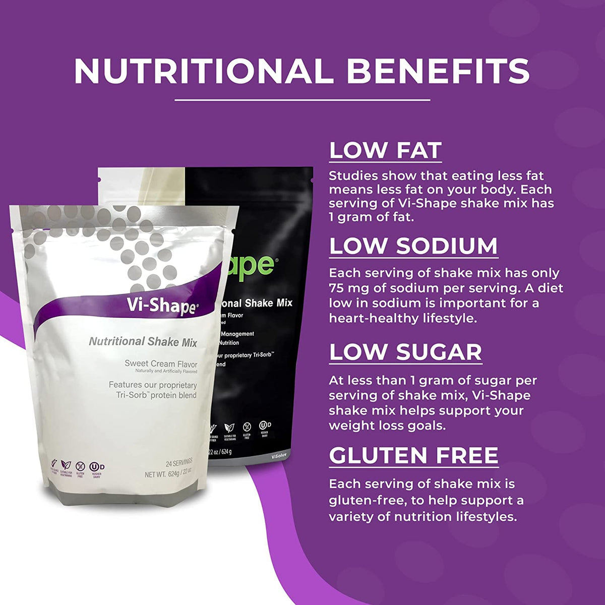 Vi Shape Original Nutritional Shake Mix Sweet Cream Flavor | 22oz (1 Bag, 24 Servings)