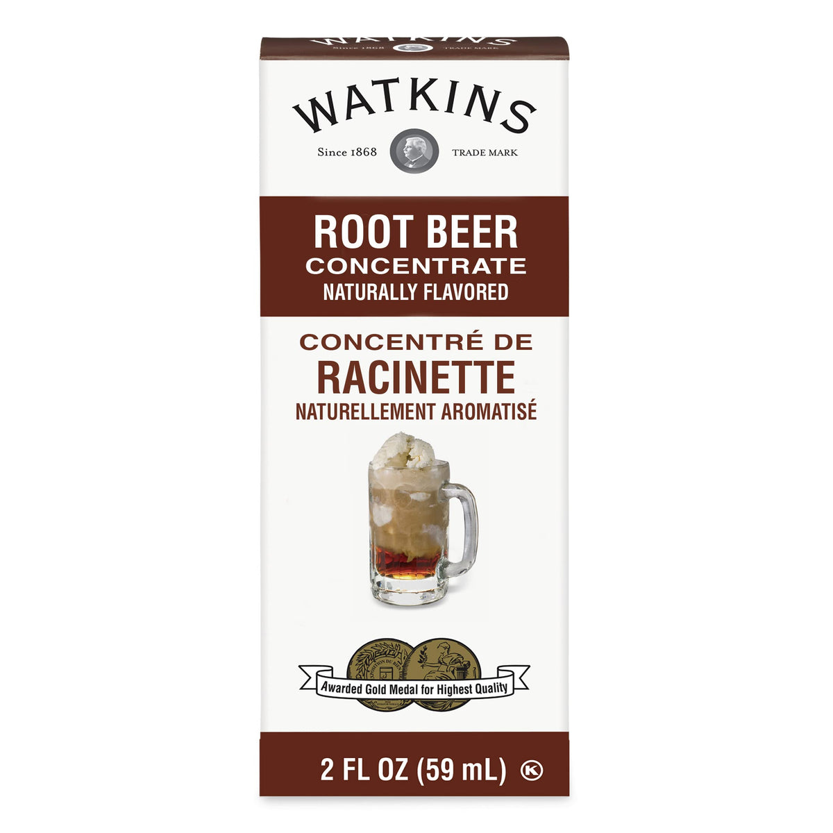 Watkins Root Beer Concentrate, 2 oz Bottles, Pack of 6, Model 60439