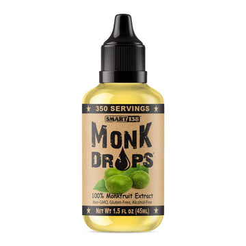 Smart138 Monk Drops Liquid Sweetener - Zero Calories, Zero Sugar, 1.5 Fl Oz