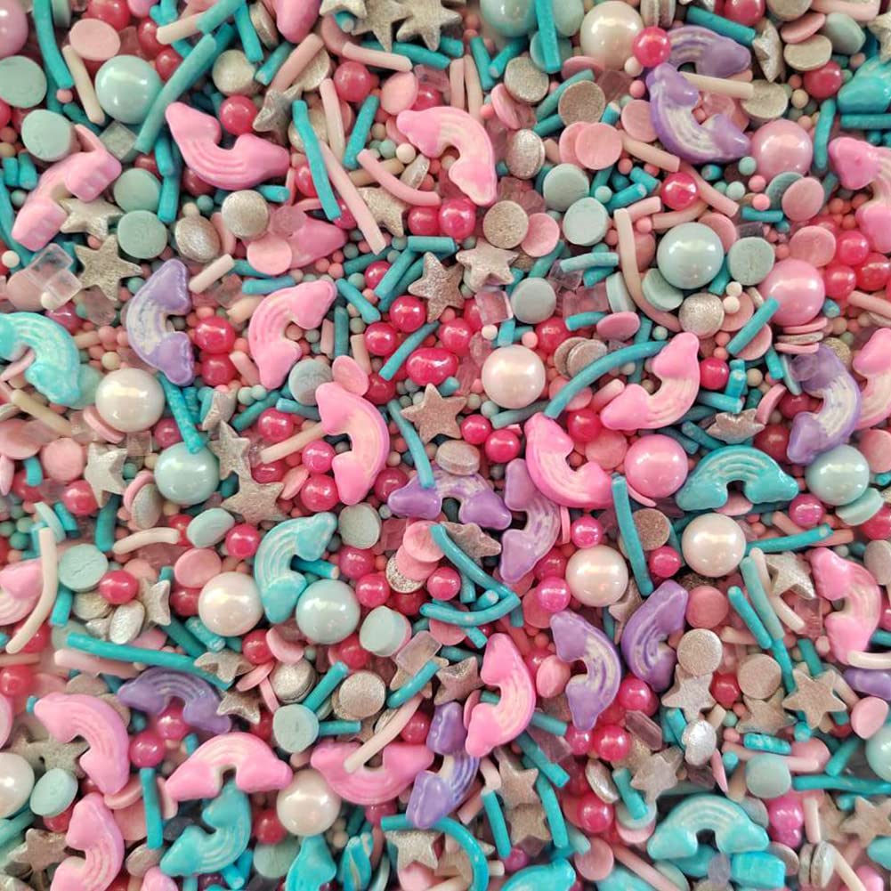 Rainbow Cloud Sprinkles - Cake Sprinkles - Edible Sprinkles for Baking - Cupcake and Cake Topper - Sprinkle Mix - Cake Decoratio