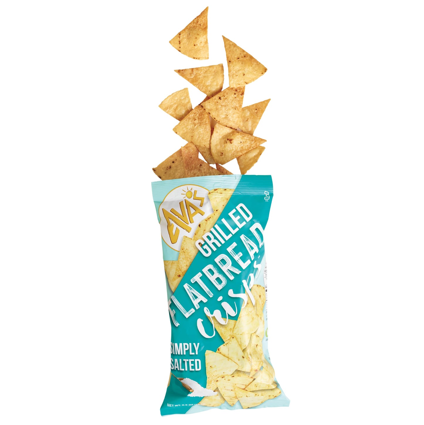 Avas Simply Salted Flatbread Crisps, 6.5 oz, 12 Pack