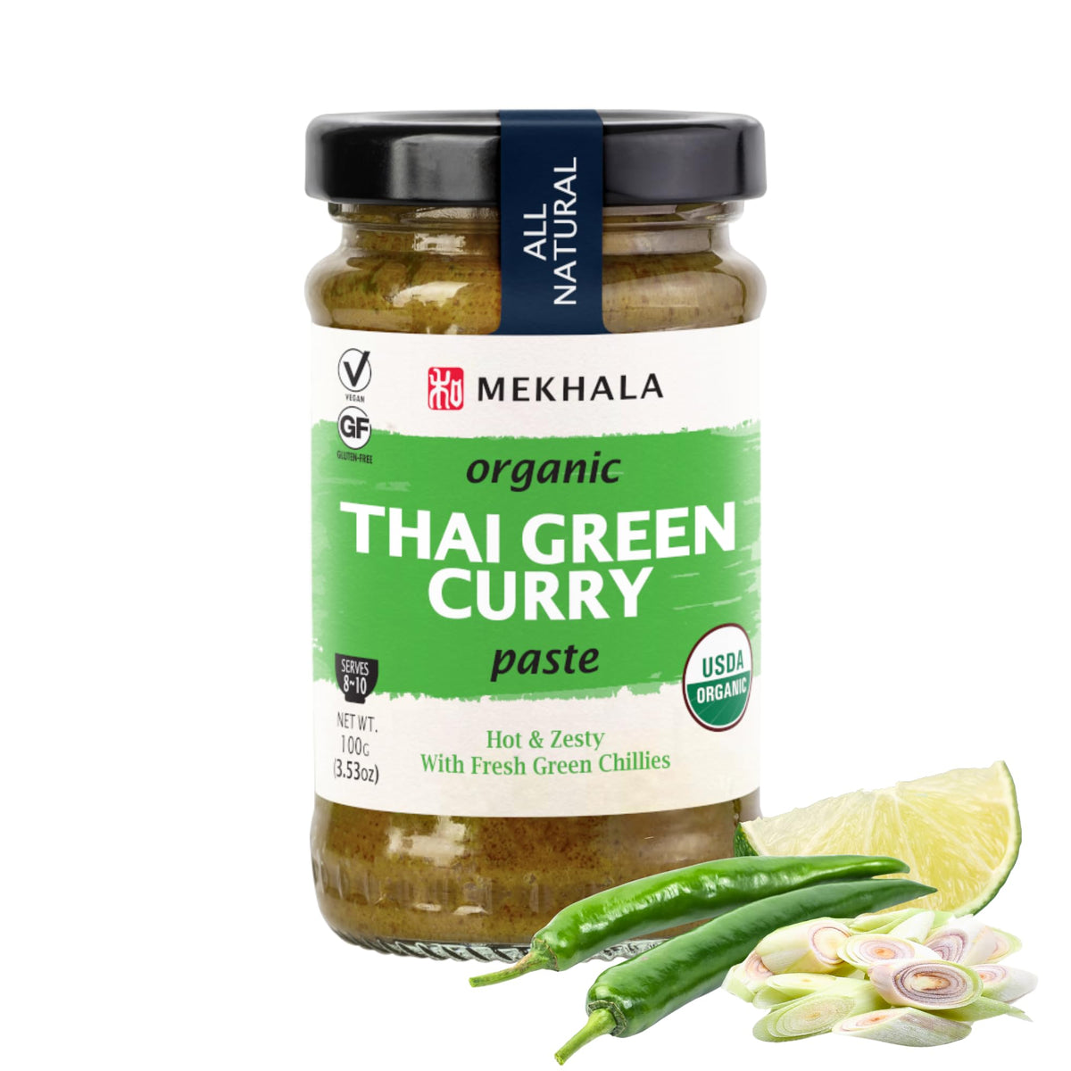 Mekhala Organic Gluten-Free Thai Green Curry Paste 3.53oz
