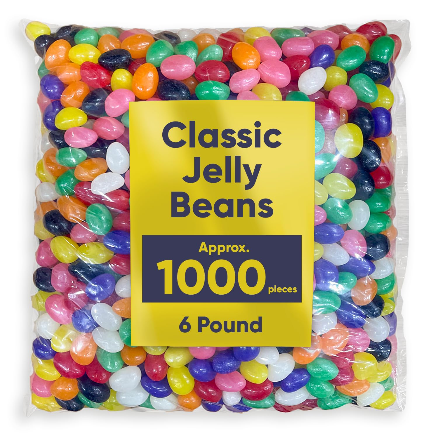 CHAIN & JO SWEETS Classic Jelly Beans Bulk Candy - 6 Pound Bag, Ideal for Parties & Gifts, Soft Flavored Jelly Beans