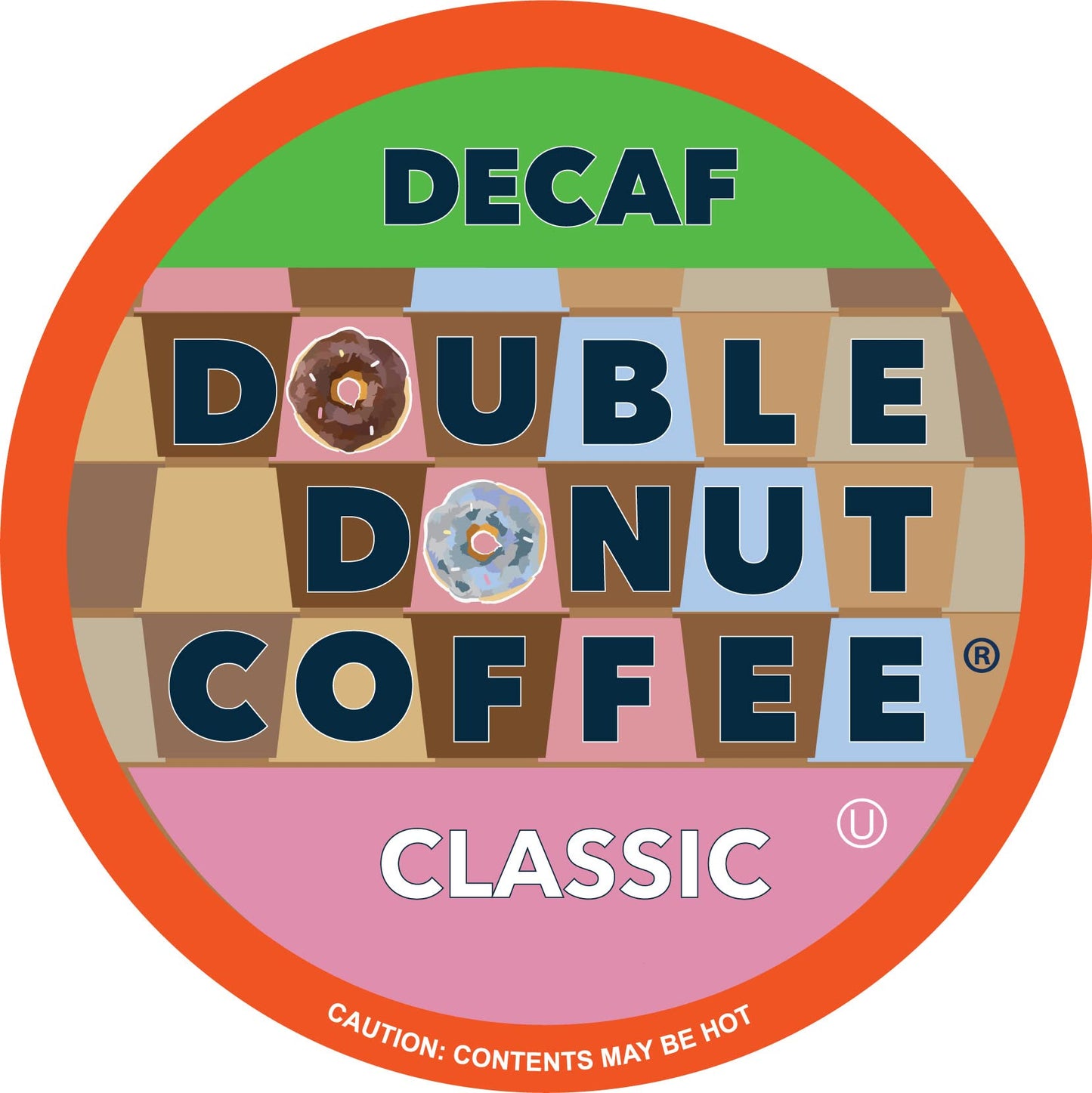 Double Donut Coffee Decaf Medium Roast Pods for Keurig K Cups, 96 Count