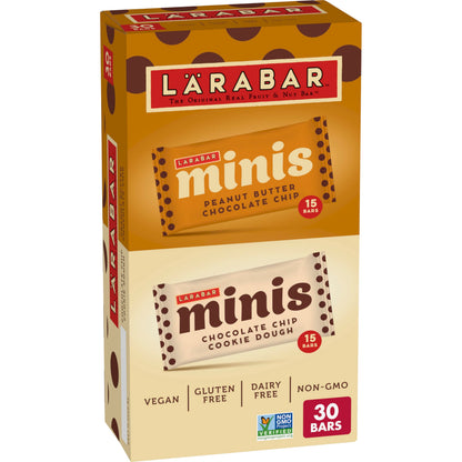 LRABAR Chocolate Mini Bars Variety Pack, Gluten Free Vegan Fruit & Nut Bars, 30 ct, 1