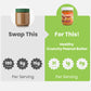 WiO SmartFoods Peanut Butter, 48-Oz, Healthy Crunchy, Low-Carb, Fat-Free, Keto-Friendly, Spread, Perfect for Toast, Sandwiches,