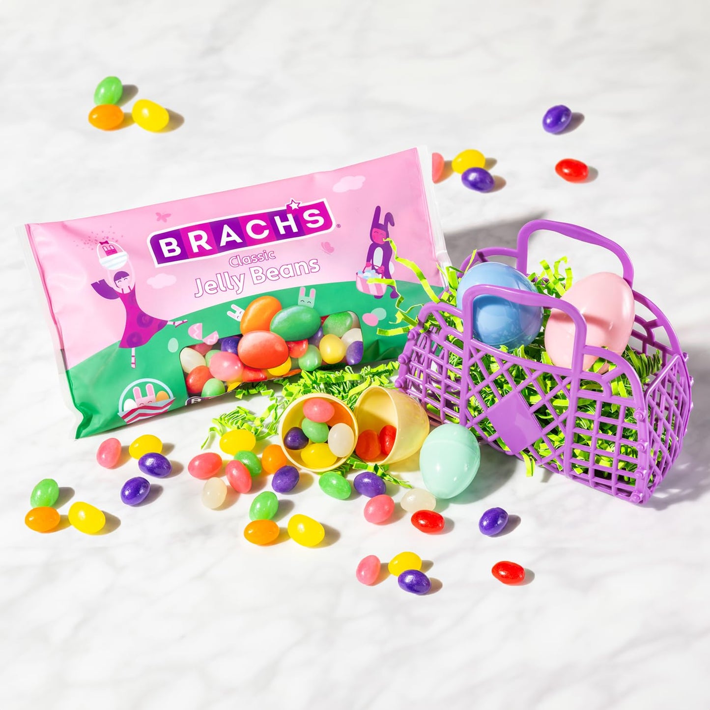 Brach Assored Classic Jelly Beans 2 Pack - Fruity Flavored Jellybeans For Parties, Candy Buffet, Snacks And Treats - 9Oz Bags