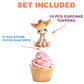 10 Pcs Party Giraffe Jungle Animal Cupcake Toppers - Add A Touch Of Wild Elegance To Your Treats!