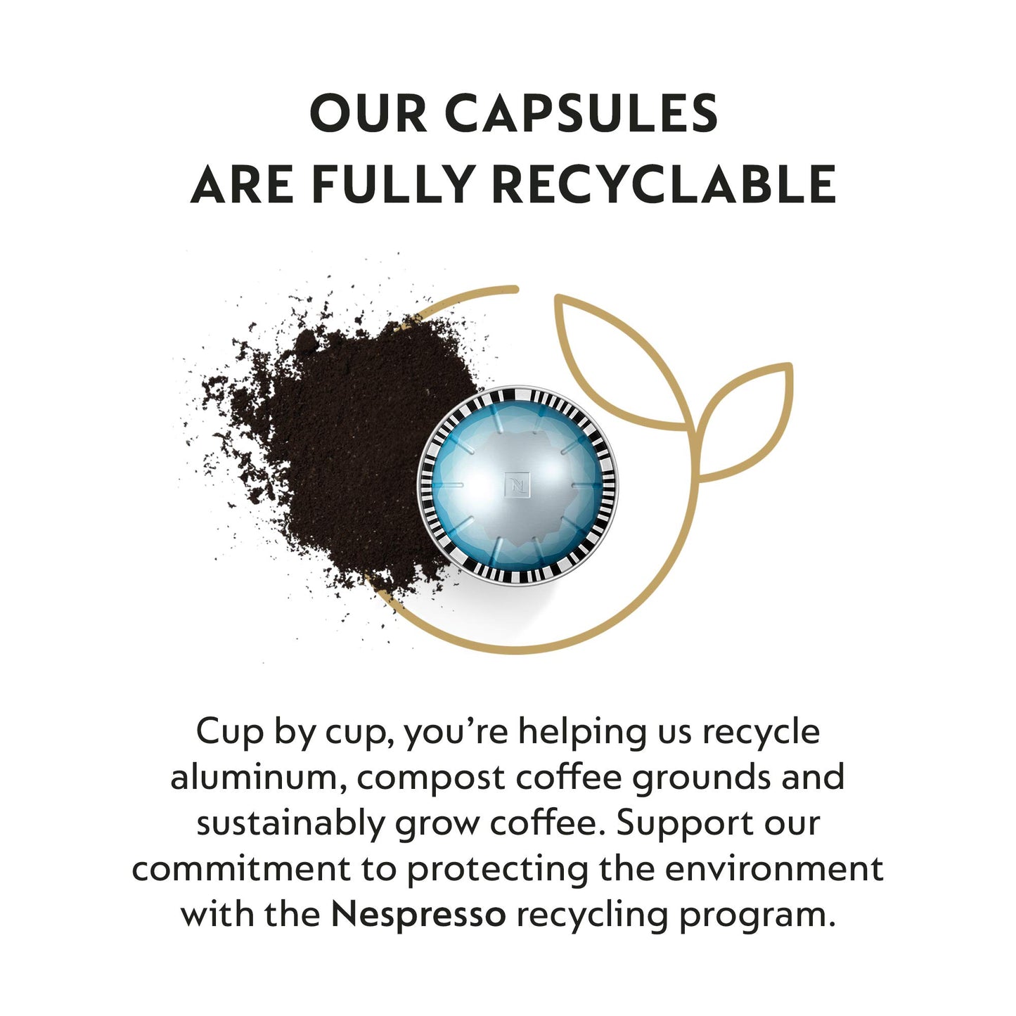 Nespresso compact pieces Vertuo Double Espresso Coffee Pods, Ice Leggero, 50-Count