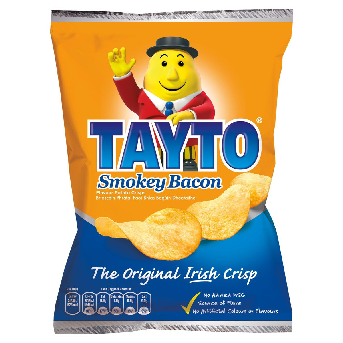 TAYTO Smokey Bacon Crisps from Ireland 37g (8 count)