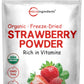 Organic Strawberry Powder, 1 Lb | 100% Natural Fruit Powder | Freeze-Dried Strawberries Source | No Sugar & Additives | Great Fl