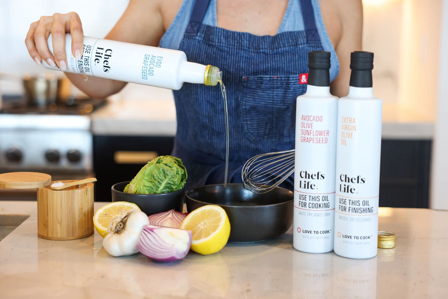 Chefs Life Extra Virgin Olive Oil, 100% Pure EVOO, 16.9 Fl Oz, Non-GMO, Perfect for Dressing, Drizzle, and Dipping