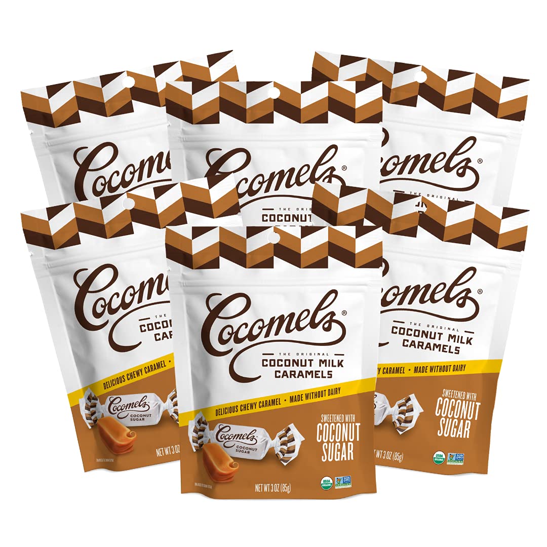 Cocomels Coconut Sugar Coconut Milk Caramels, 3 Oz, 6 Pack, Dairy Free, Vegan, Organic