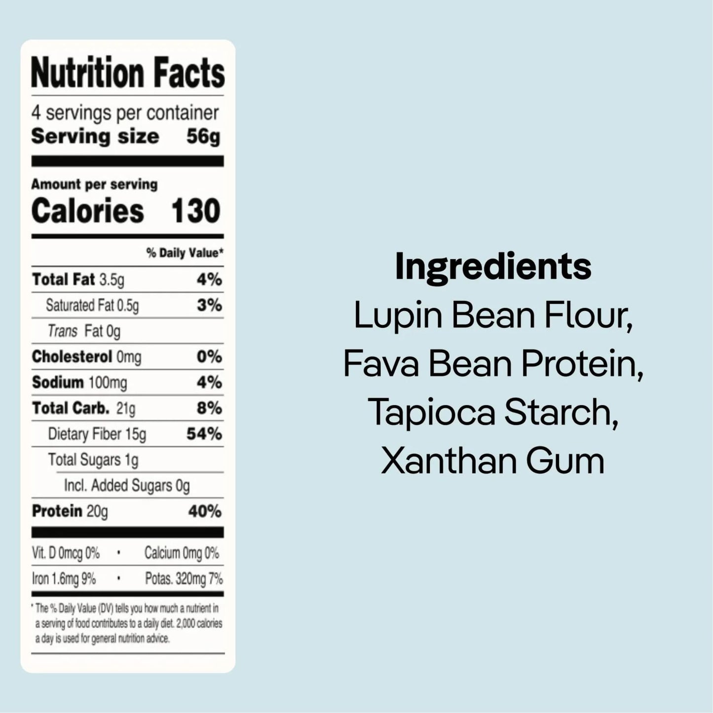 Kaizen Low Carb Keto Pasta Fusilli - High Protein (20g), Gluten-Free, Keto-Friendly (6g Net), Plant-Based Lupini Noodles made w/