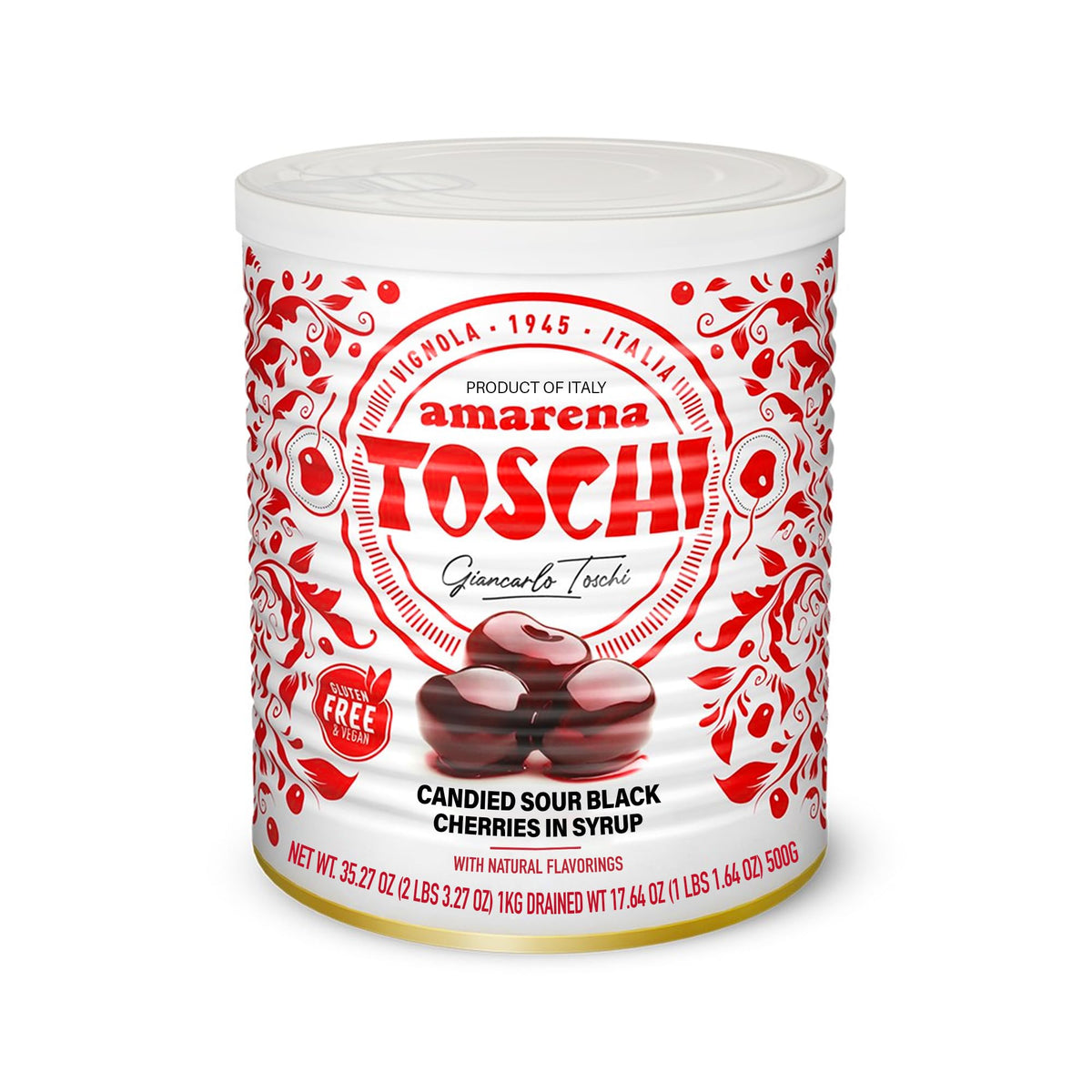 Toschi - Amarena Cherries in Syrup, 1kg (35.3oz)