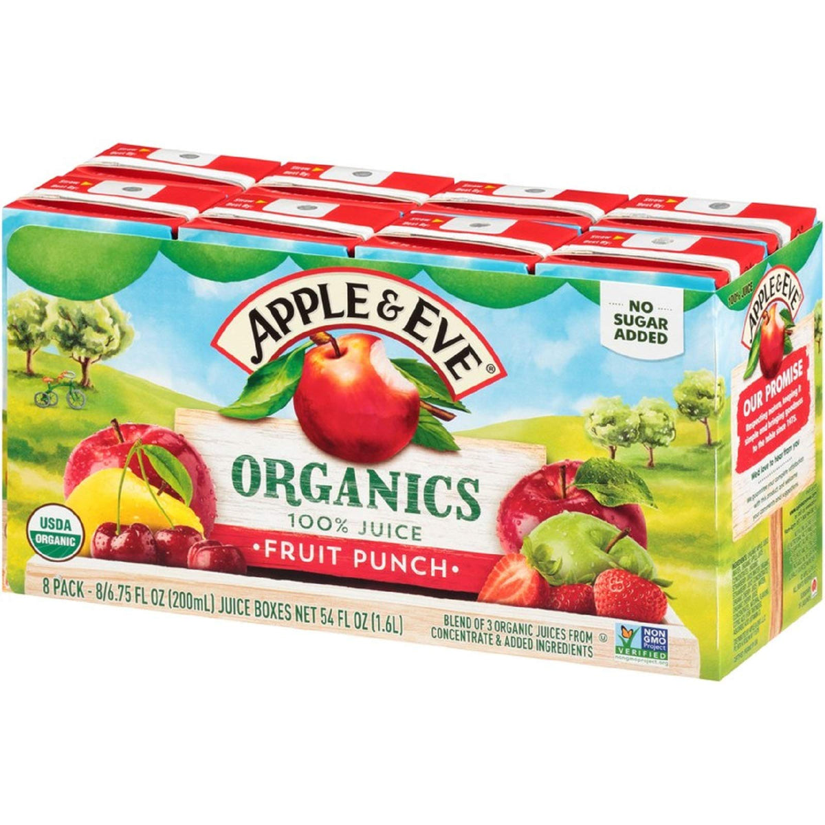 Apple & Eve Organics, Fruit Punch, 6.75 Fluid-Oz, 8 Count, Pack Of 5