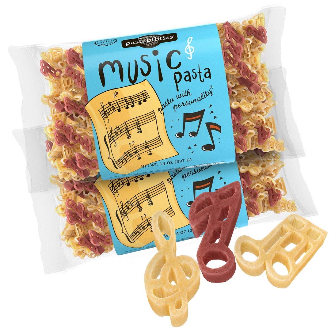 Pastabilities Music Pasta Fun Shaped Musical Note Noodles, Non-GMO, 14 oz (2 Pack)