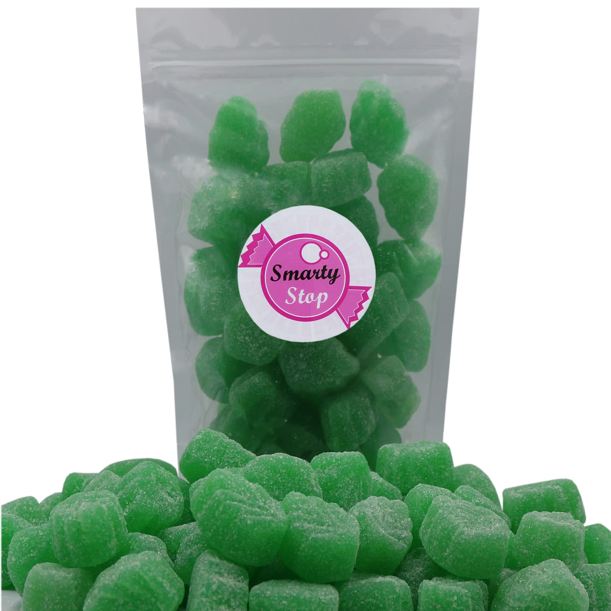 Smarty Stop Green Jelly Spearmint Leaves Slices Candy (2 LB)