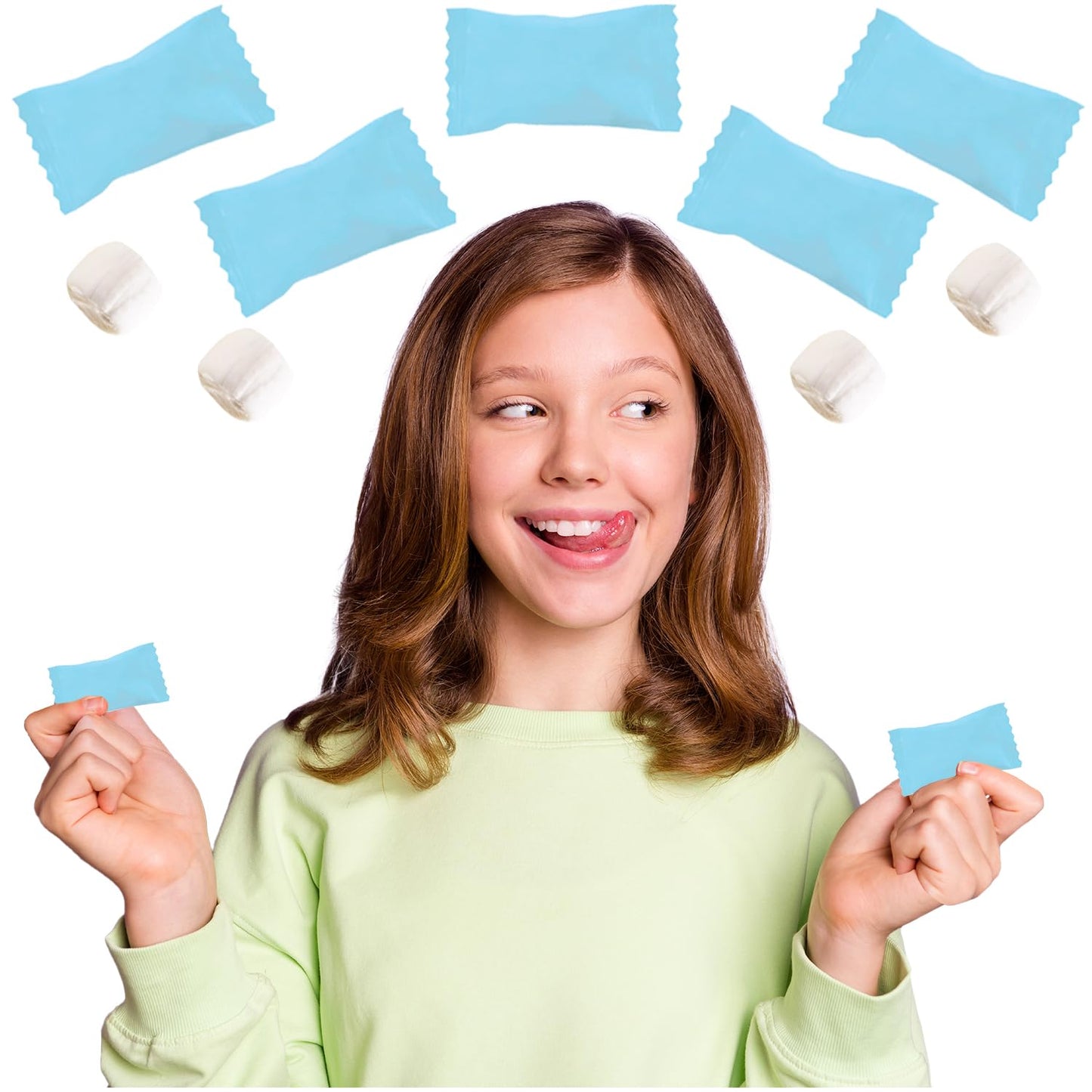 The Dreidel Company Mint Candies, Fat-Free, Baby Blue Buttermints, 110 Count