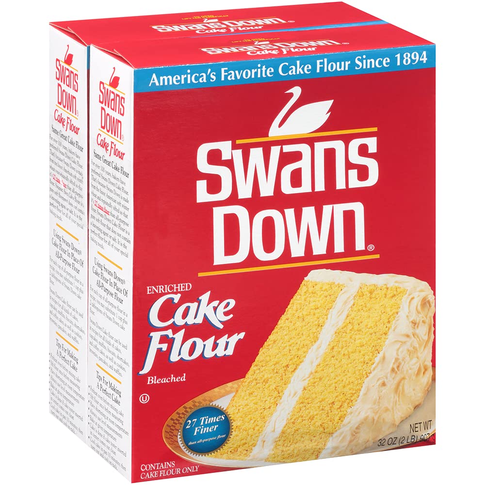 Swans Down Regular Cake Flour, 32oz Box (Pack of 2)