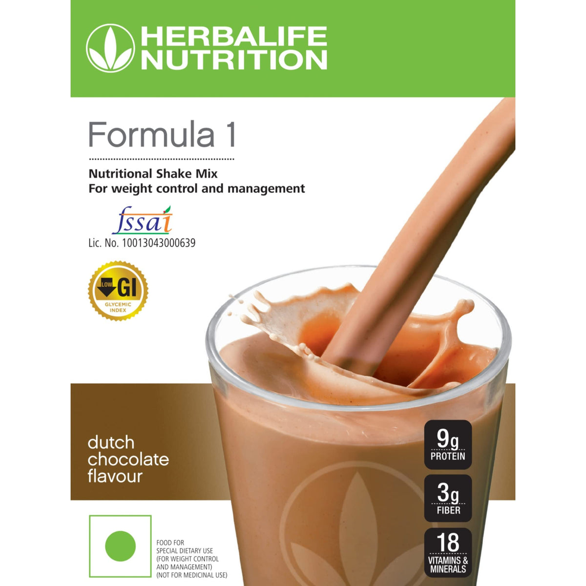 Herbalife Formula 1 Nutritional Shake Mix, Meal Replacement, 500g, Chocolate Flavor