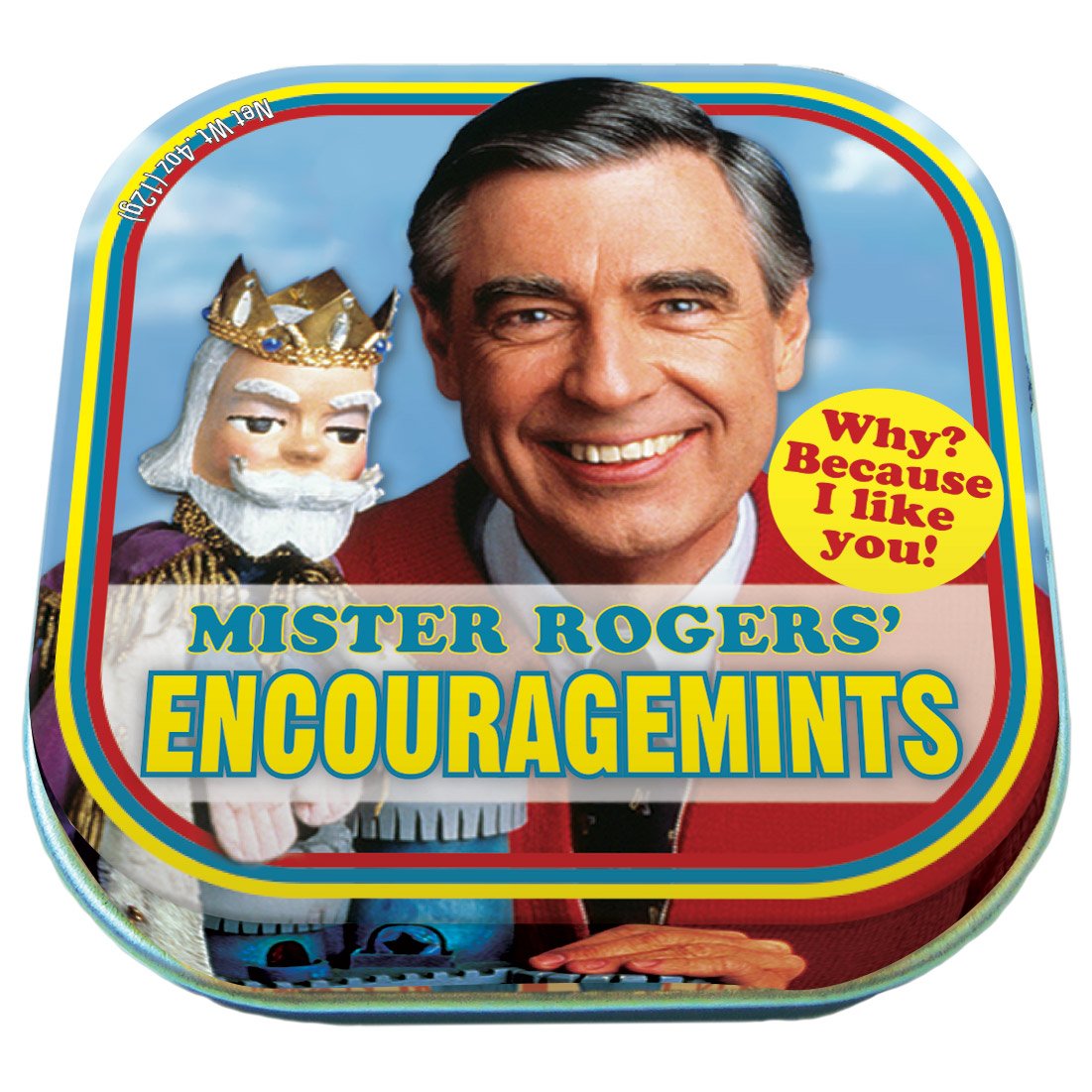 The Unemployed Philosophers Guild Mister Rogers' EncourageMints Breath Mints, 1 Tin, Net Wt .4oz (12g)