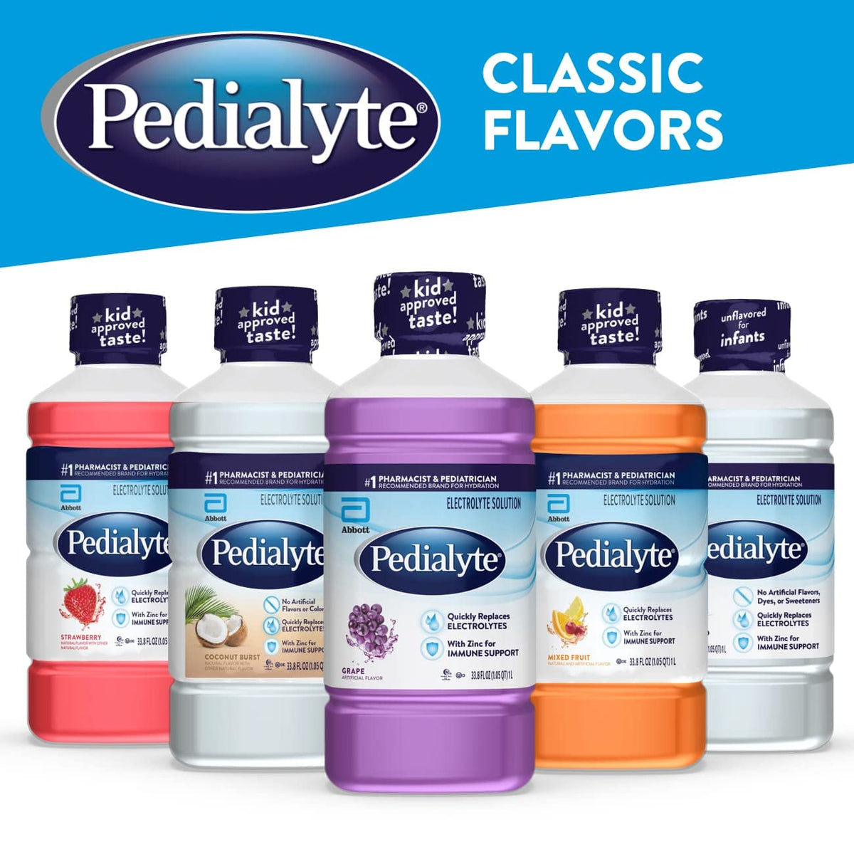 Pedialyte Electrolyte Drink, Hydration Drinks For Kids & Mature-Themeds, Grape, 1 Liter