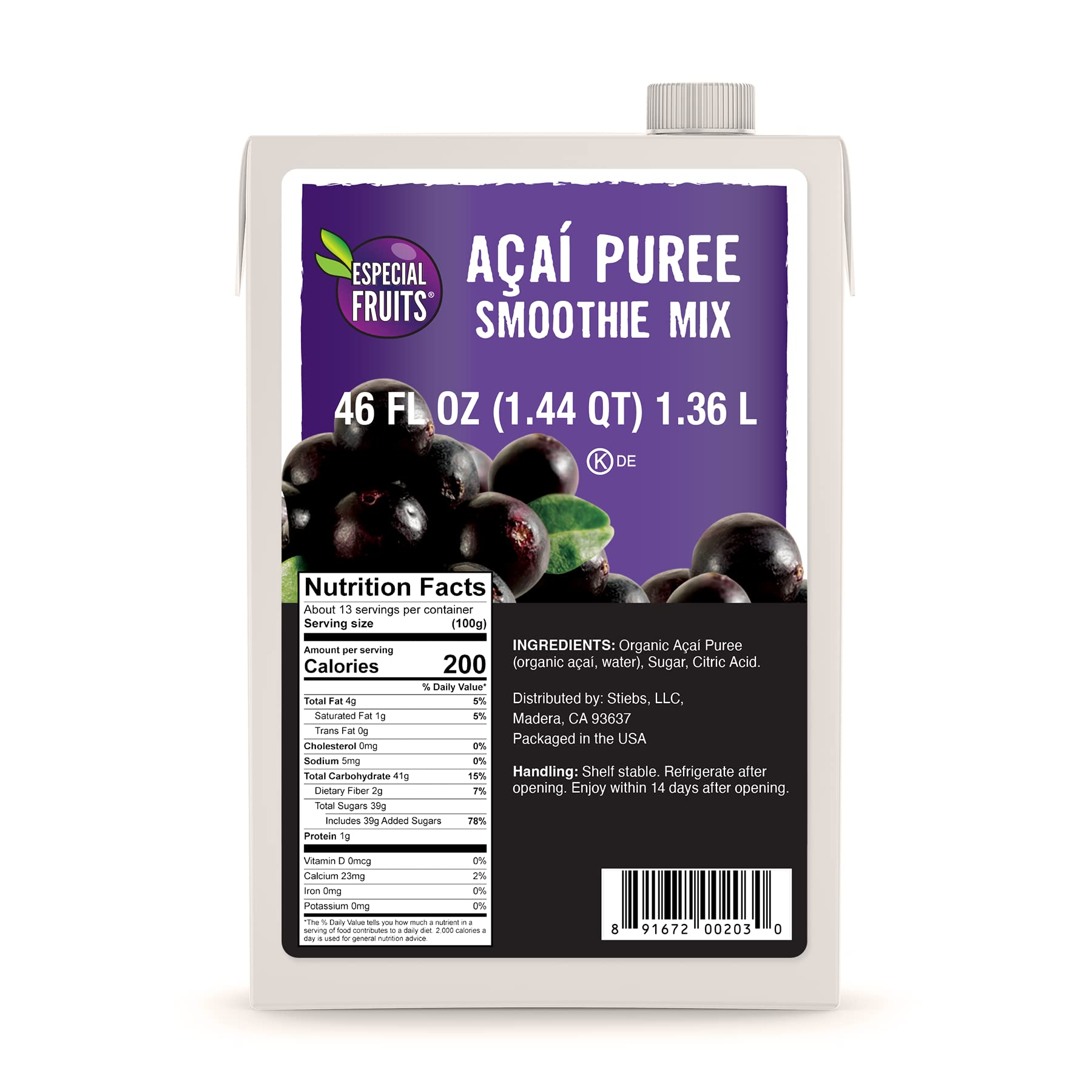 Especial Fruits (Previously Zola) Brazilian Super-fruit, Acai Berry Puree for Smoothies, Bowls and More (1)