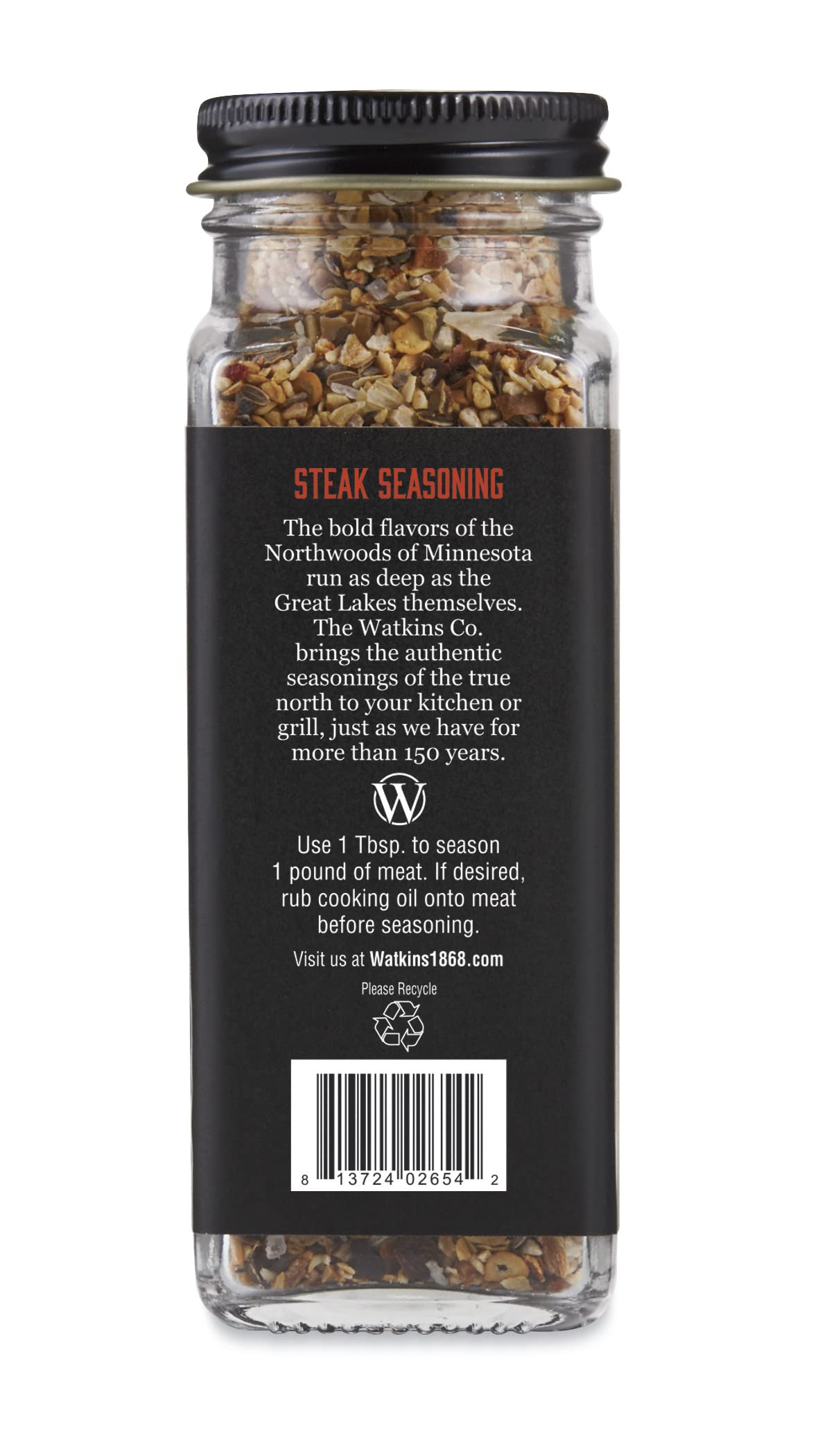 Watkins Organic Grilling Steak Seasoning, 3.5 Oz, 3-Pack