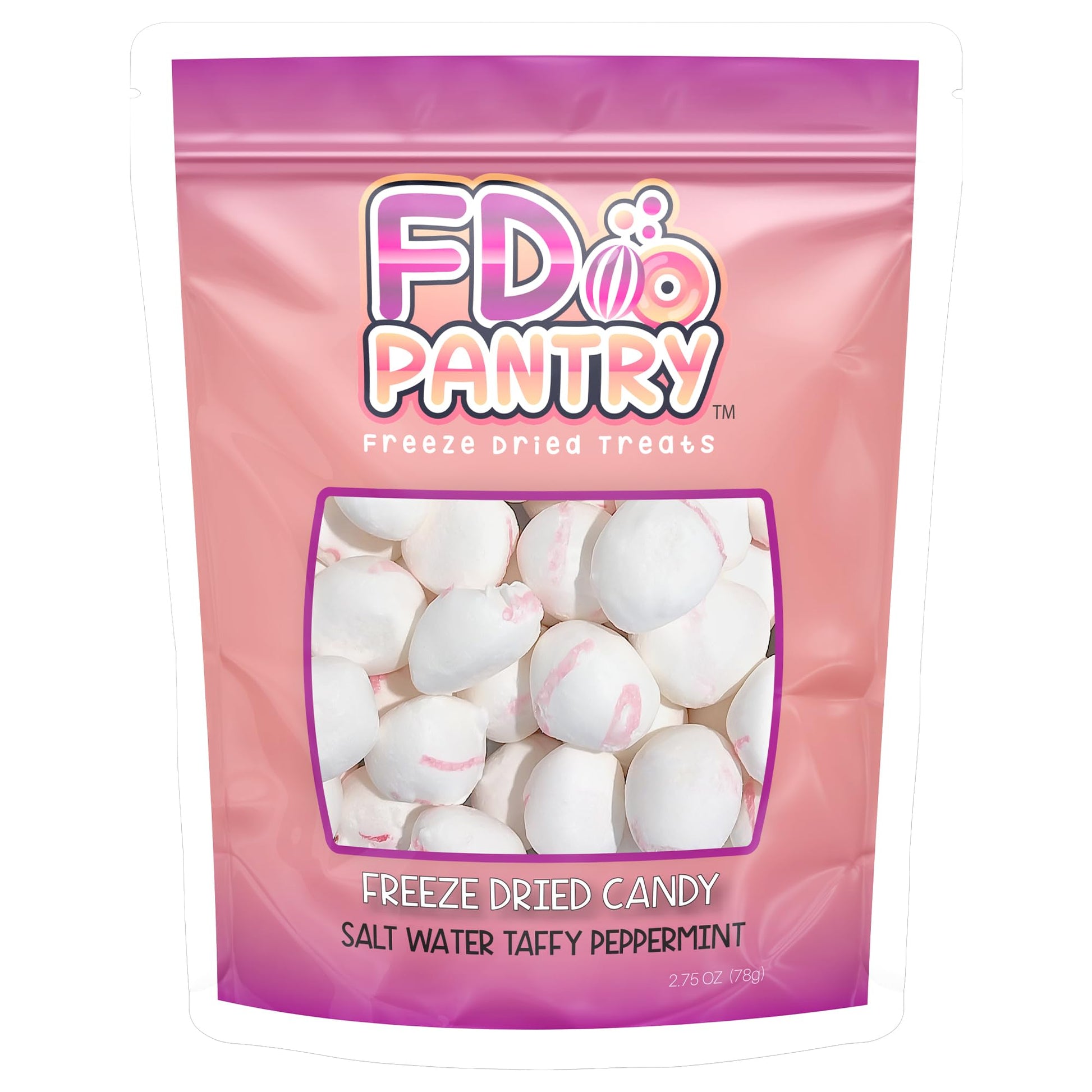 Freeze Dried Candy - Freeze Dried Salt Water Peppermint Taffy Treats (Peppermint 2.75 oz)