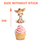 10 Pcs Party Giraffe Jungle Animal Cupcake Toppers - Add A Touch Of Wild Elegance To Your Treats!