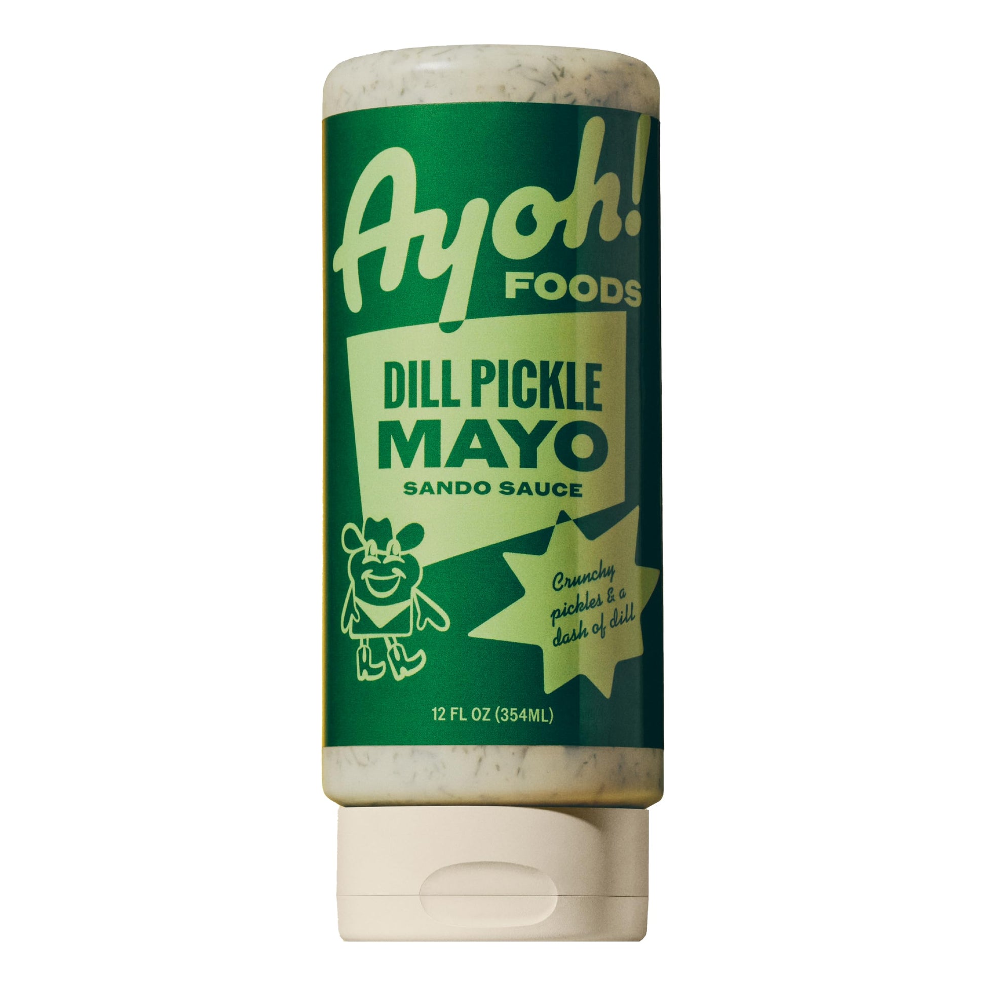 Ayoh Foods  Sando Sauce  Sandwich Sauce  (1-12 Ounce Bottle) - Creamy & Flavorful  Perfect for Sandwiches  Wraps & Dips  Created by Molly Baz (Dill Pickle)