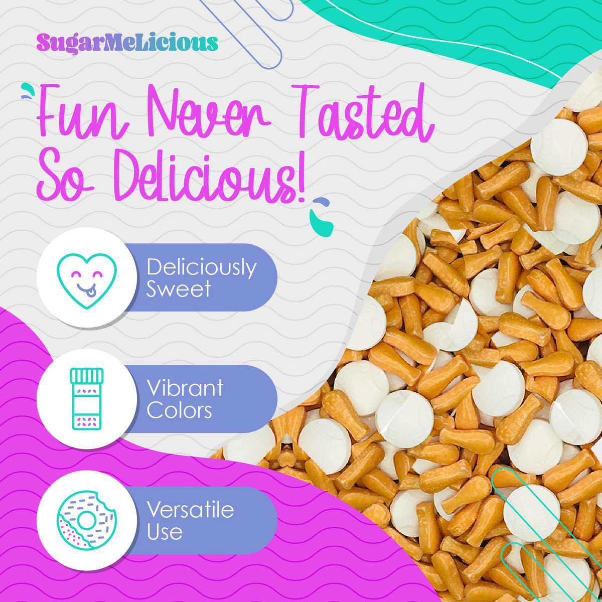 Sugarmelicious Variety Gaming Sprinkles For Decorating Birthday Cakes, Cupcakes, Cookies & Desserts, Gluten-Free (Gaming Control