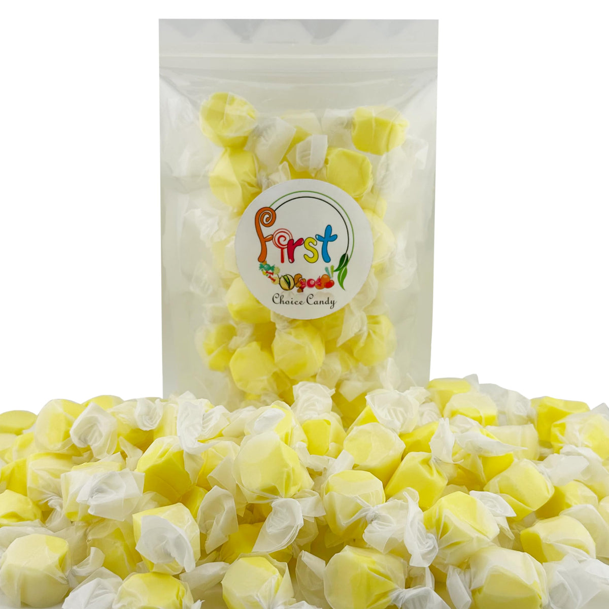 Variety Gourmet Saltwater Taffy (Yellow Lemon, 1 Pound)