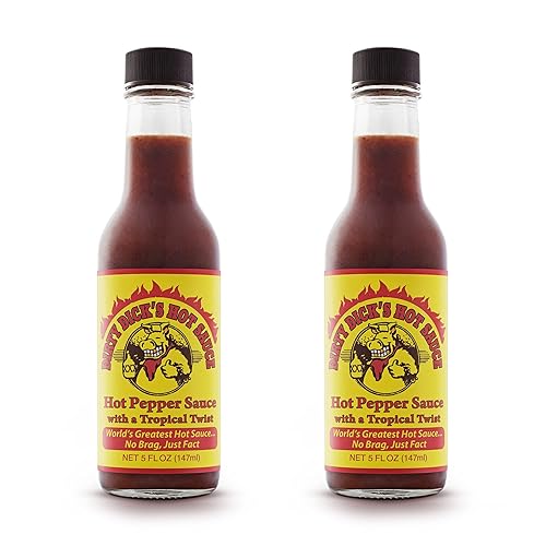 Dirty Dicks Original Hot Sauce, 5 Fl Oz - Award-Winning Blend Of Habanero, Tropical Fruits & Spices (Pack Of 2)