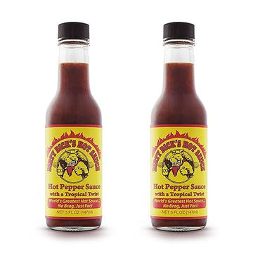 Dirty Dicks Original Hot Sauce, 5 Fl Oz - Award-Winning Blend Of Habanero, Tropical Fruits & Spices (Pack Of 2)
