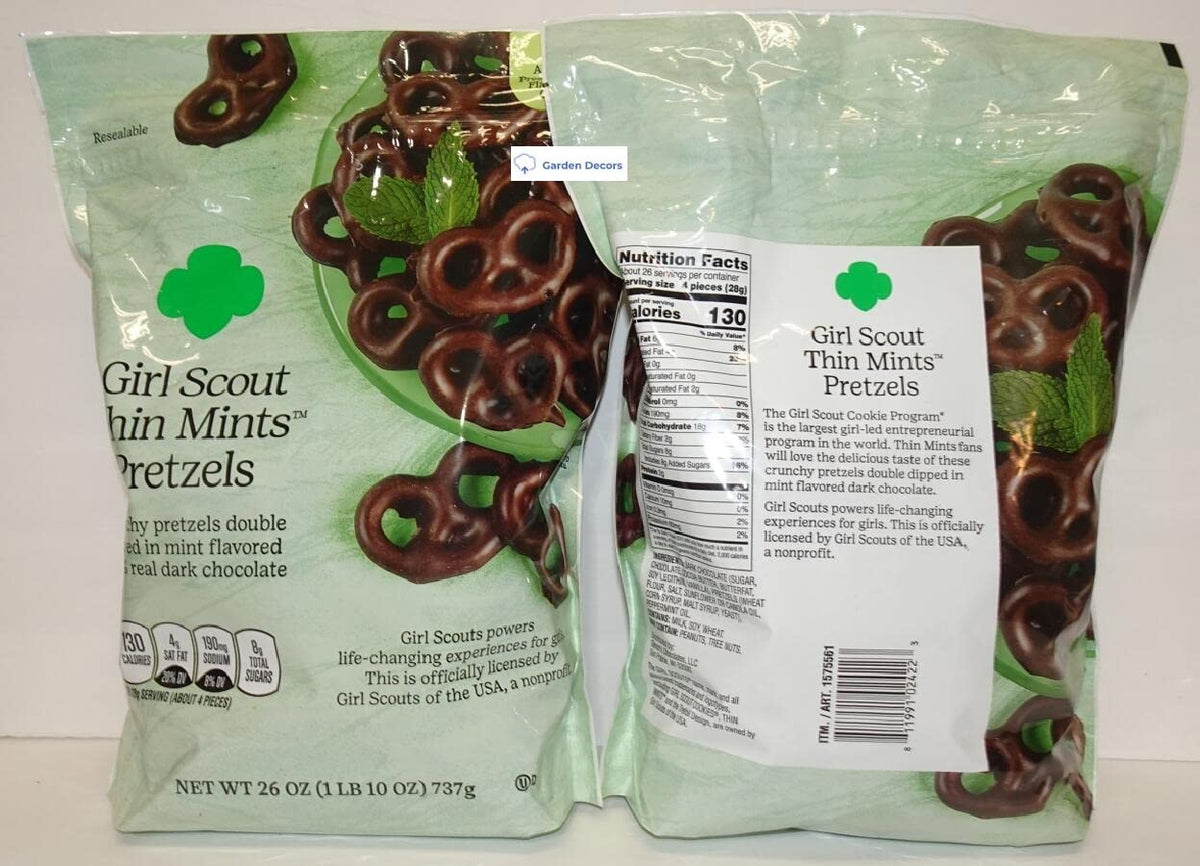 Girls Scout Thin Mints Pretzels 26oz 737g (Two Bags)