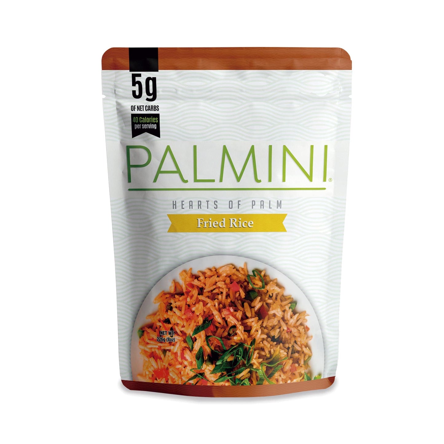 Palmini Fried Rice | Low-Carb Hearts of Palm Rice | Keto, Gluten Free, Vegan | 8 Ounce Pouch - Pack of 6