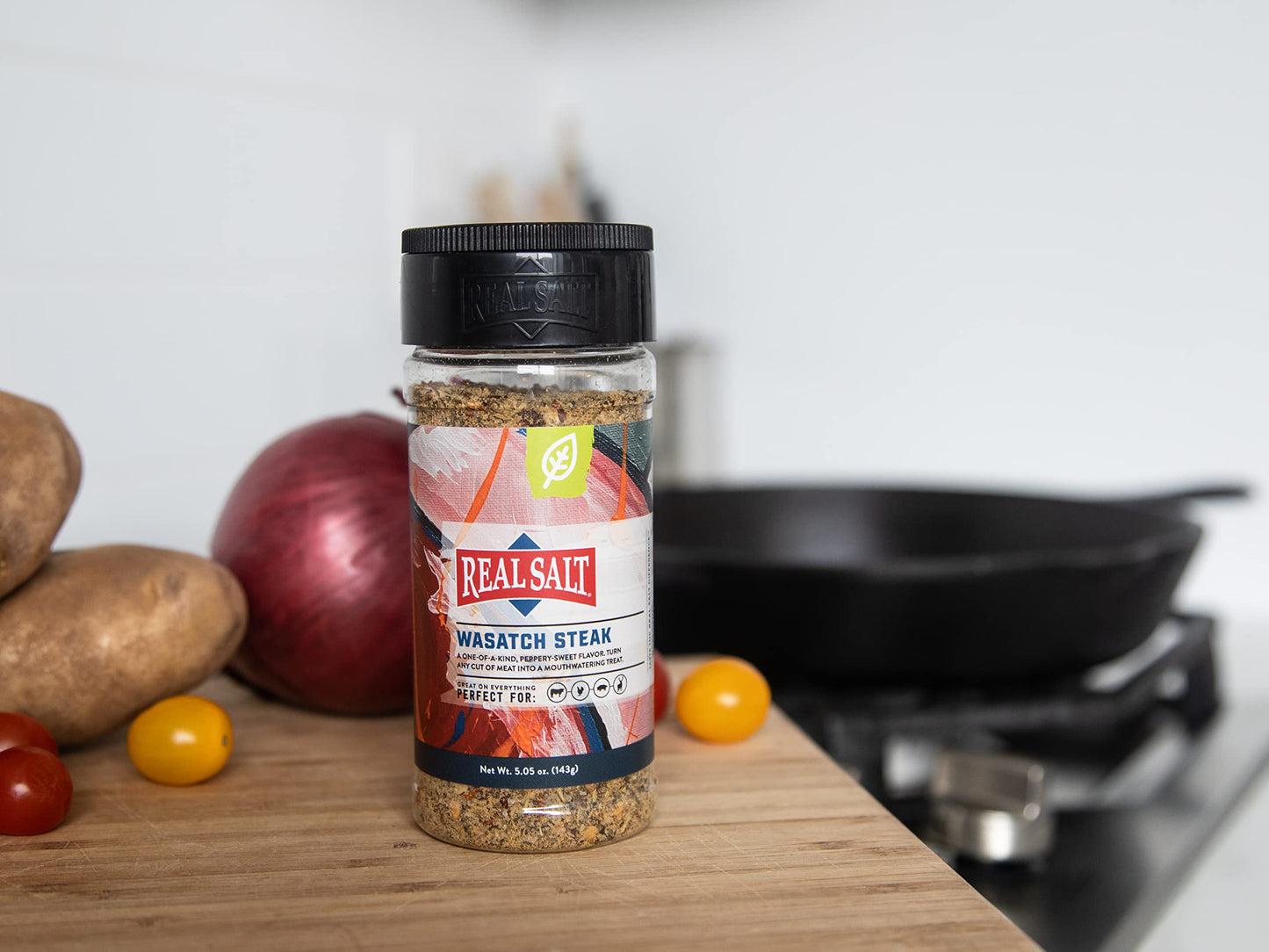 Redmond Real Sea Salt - Natural Unrefined Gluten Free Wasatch Steak Shaker