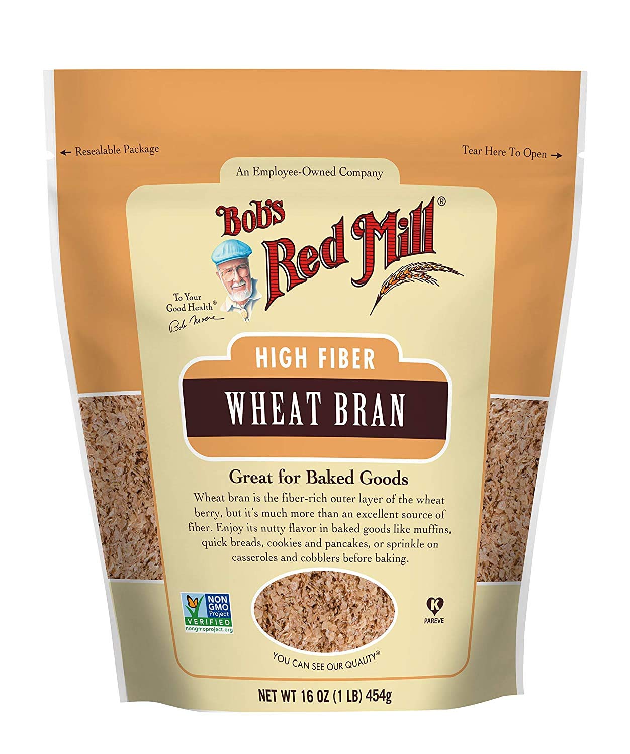 Bob'S Red Mill High Fiber Wheat Bran, 16 Oz (Pack Of 3)