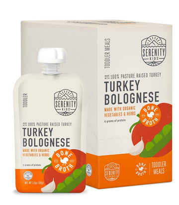 Serenity Kids Bone Broth Puree Made with Organic Veggies - Clean Label Project Purity Award Certified - 3.5 Ounce BPA-Free Pouch
