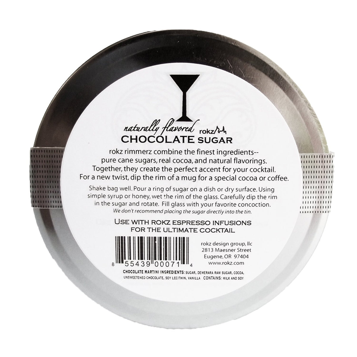 Rokz Chocolate Infused Cocktail Sugar - 4 Ounce Pack, Flavor Enhancer for Drinks