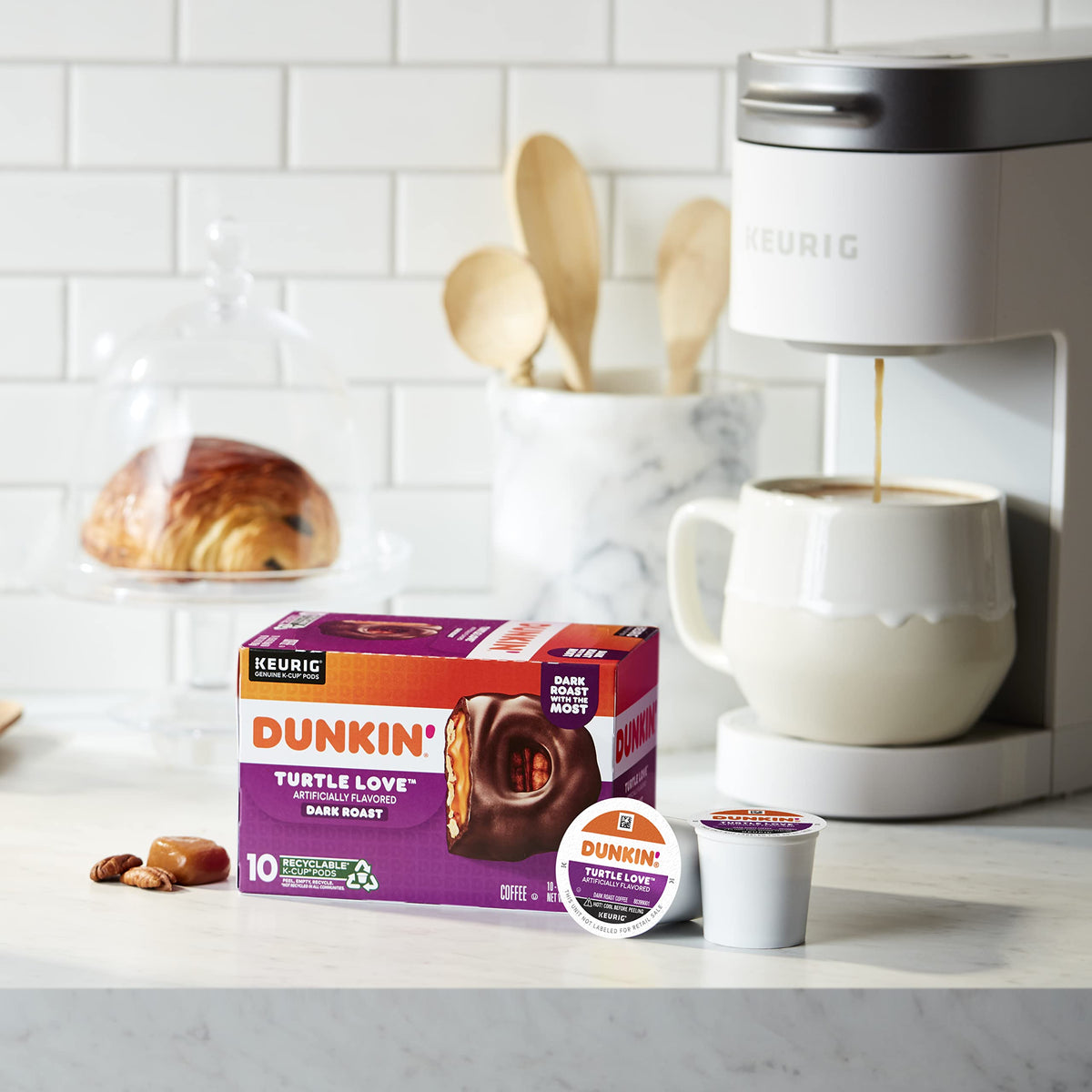 Dunkin' Turtle Love Flavored Coffee, 10 Count (Pack Of 6) Keurig K-Cup Pods
