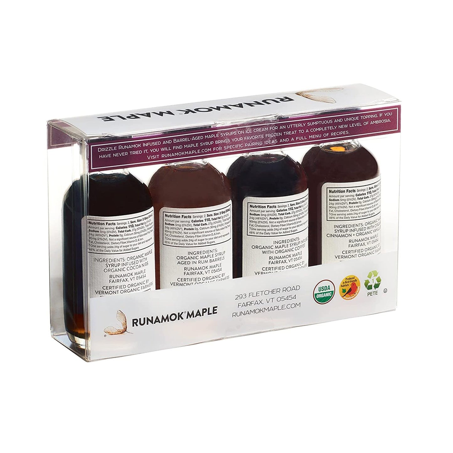 Runamok Organic Maple Syrup Sampler - Ice Cream Pairing Collection, 2 oz (4 count)