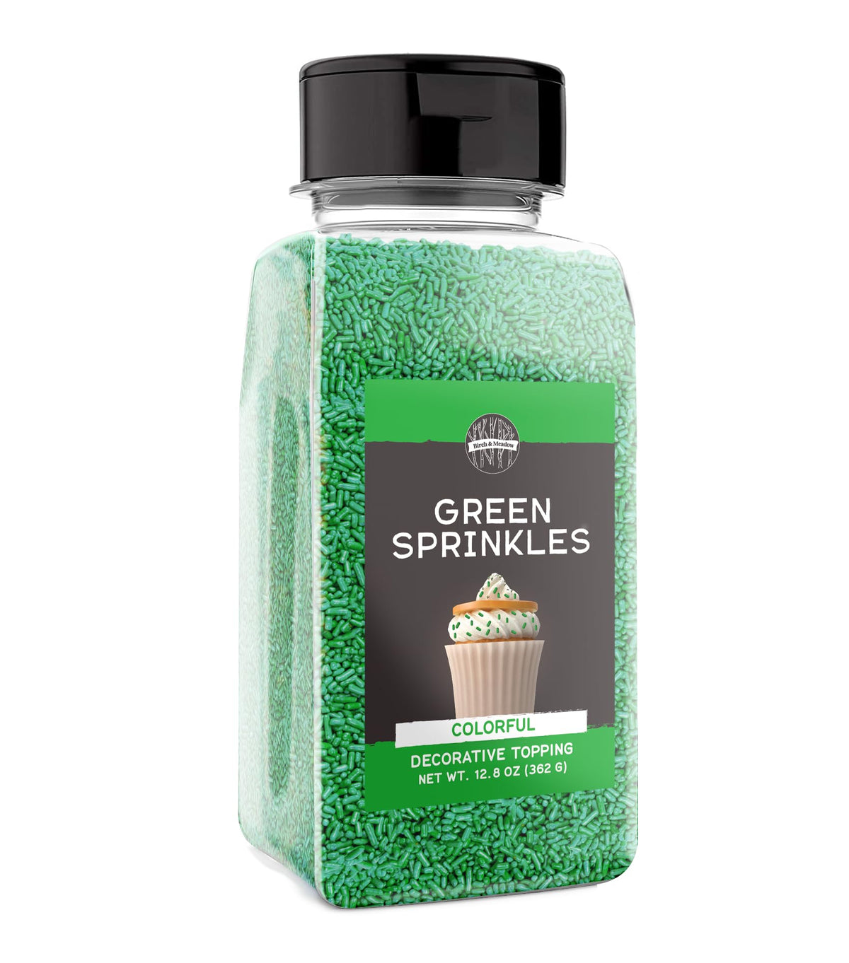 Birch & Meadow Green Sprinkles,12.8 Oz, Fun & Decorative Topping