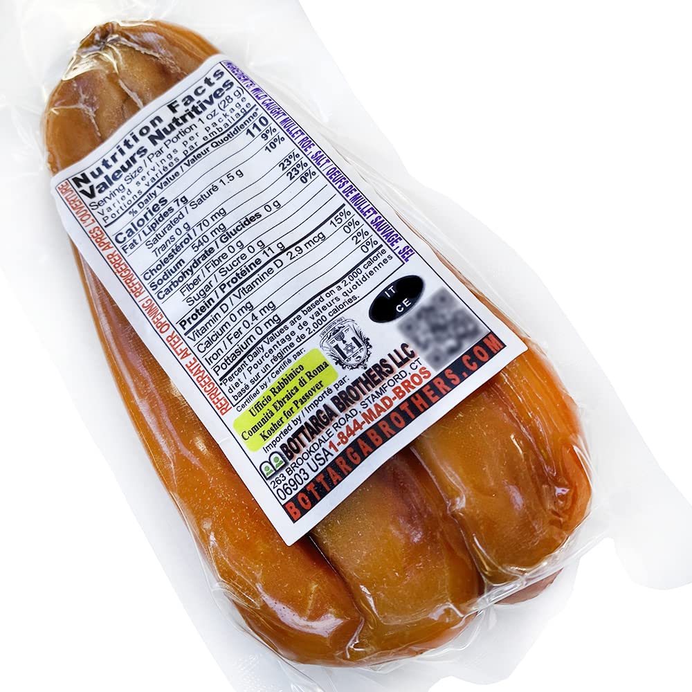 Supreme Bottarga Authentic Sardinian Bottarga - Kosher, 4.00-4.30oz, 1 Count