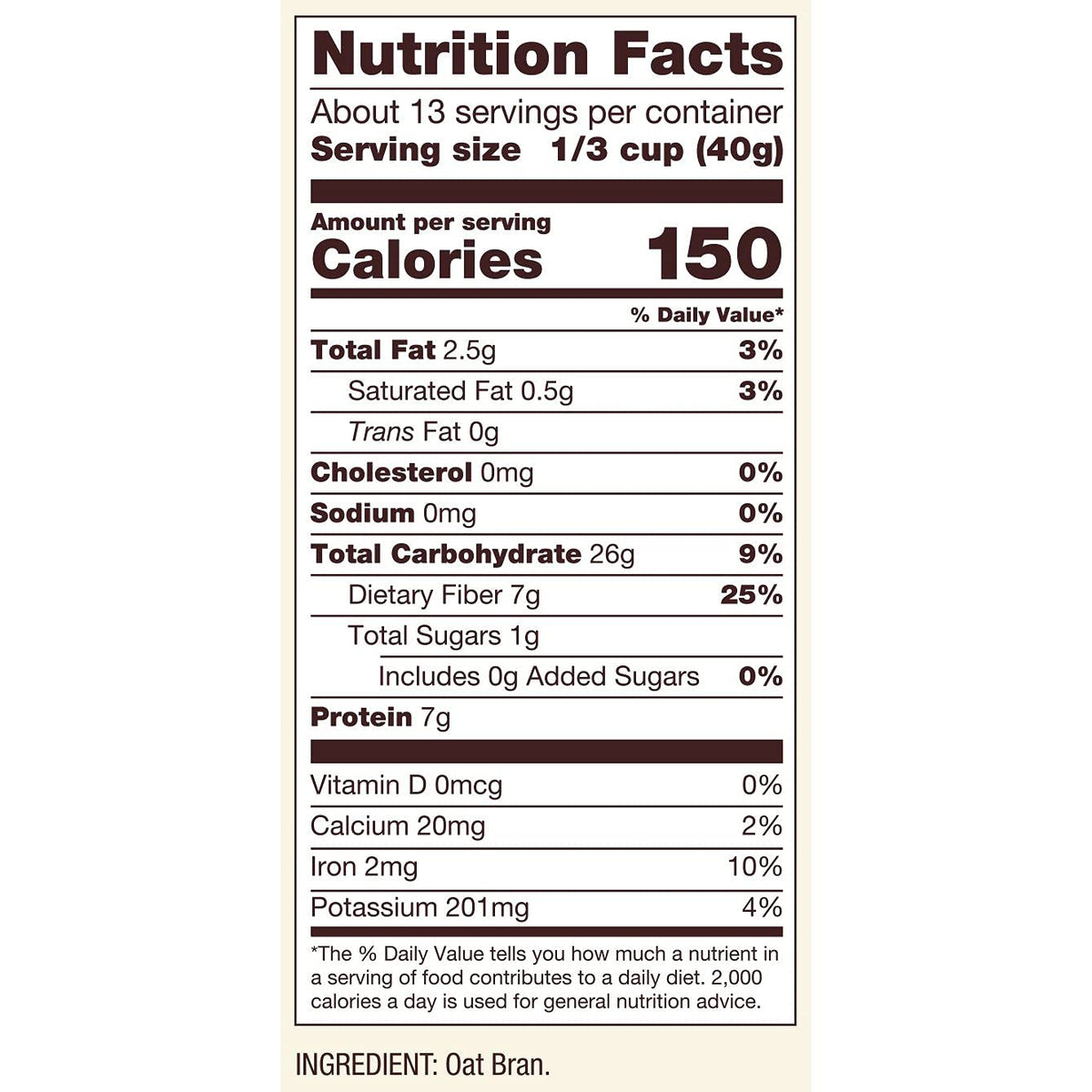 Bobs Red Mill Cereal Oat Bran, 18-Ounce (Pack of 4)