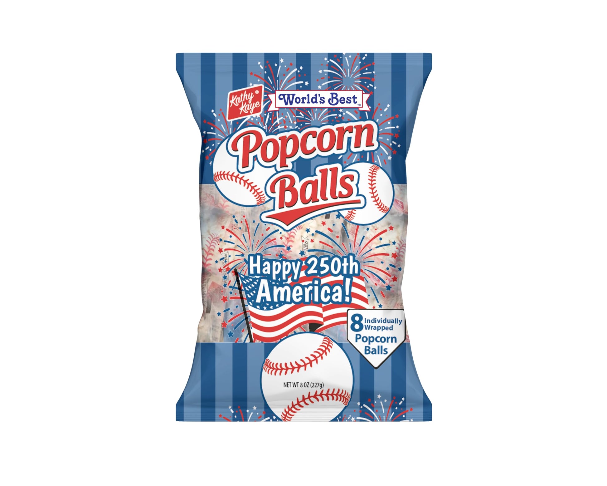 Kathy Kaye Baseball Sweet & Salty Popcorn Balls | 1 Oz. Snack Packs | Crunchy  Delicious & Perfect For Team Snacks | Classic Sweet & Salty Flavor For Game Day  Parties & Events | 32 Popcorn Balls (4 Bags Of 8)