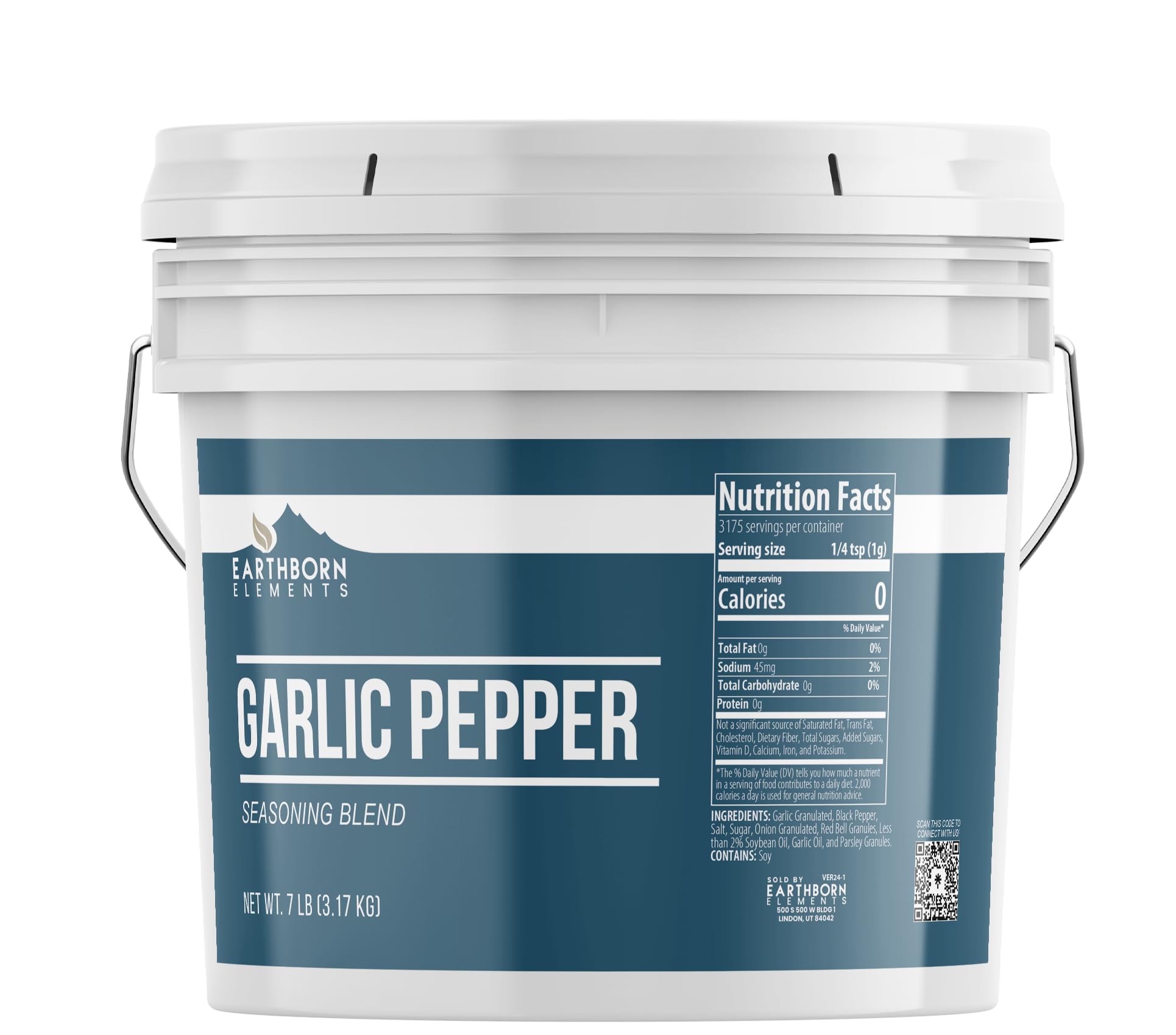 Earthborn Elements Garlic Pepper Seasoning, Bulk Size, 1 Count Pack
