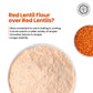 Pride Of India- Red Lentil Flour 1 Lbs (454 Gm) Hint Of Sweetness Slightly Nutty Earthy Flavor Freshly Milled In Small Batches |Ideal For Cakes Sauces Pasta Crepes Meatballs | Vegan, Gluten Free